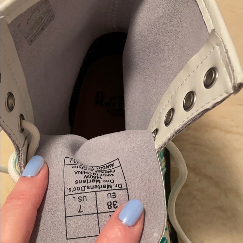 🔥🌟SUPER RARE🌟🔥Dr Martens with Teal Flocked - Picture 6 of 6